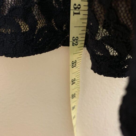 1. State Short Sleeve Lace Romper Black - Picture 10 of 11